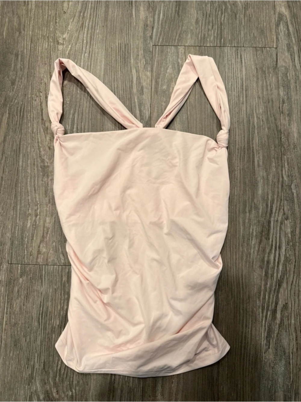 Edikted Pale Pink Twist-Strap Tank